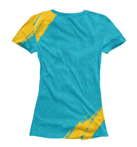 Женская футболка с изображением Казахстан / Kazakhstan цвета Белый