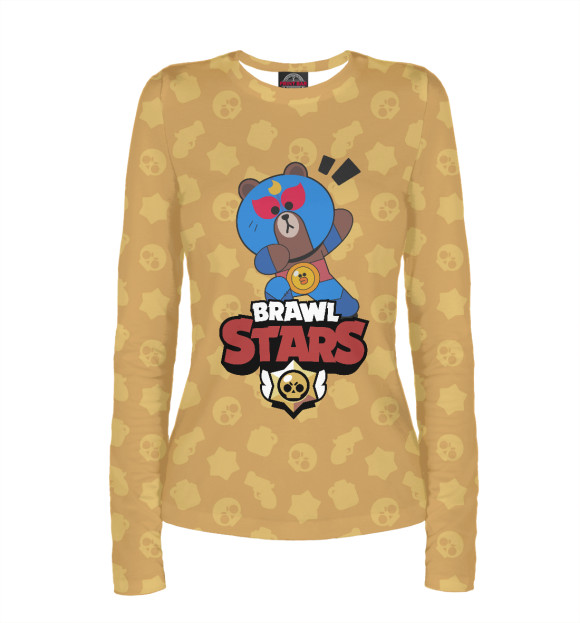 Женский лонгслив с изображением Brawl Stars цвета Белый