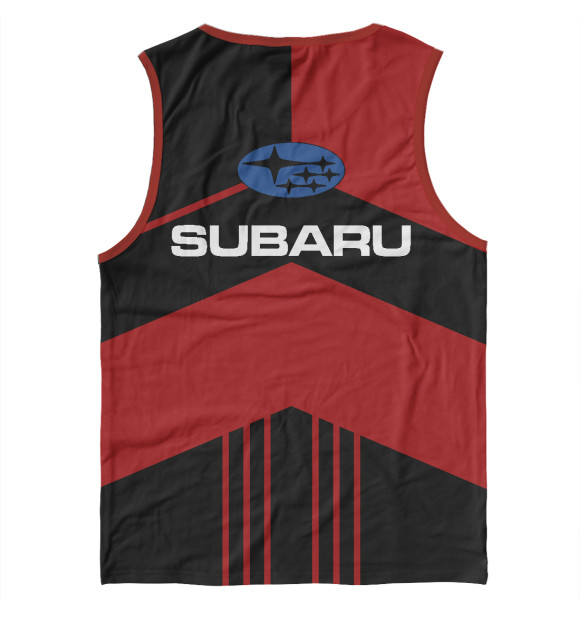 Мужская майка с изображением Subaru цвета Белый