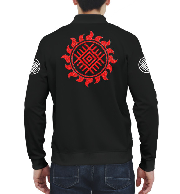 Мужской бомбер с изображением Не провоцируйте Русь! цвета Белый