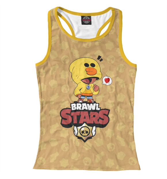 Женская майка-борцовка с изображением Brawl Stars цвета Белый