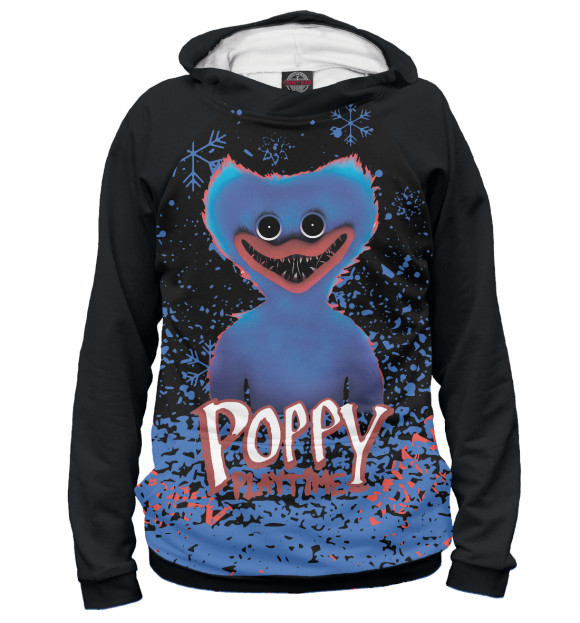 Мужское худи с изображением Poppy Playtime цвета Белый