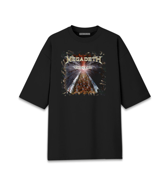 Мужская футболка оверсайз с изображением Megadeth цвета Черный
