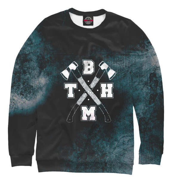 Женский свитшот с изображением Bring Me the Horizon топоры цвета Белый