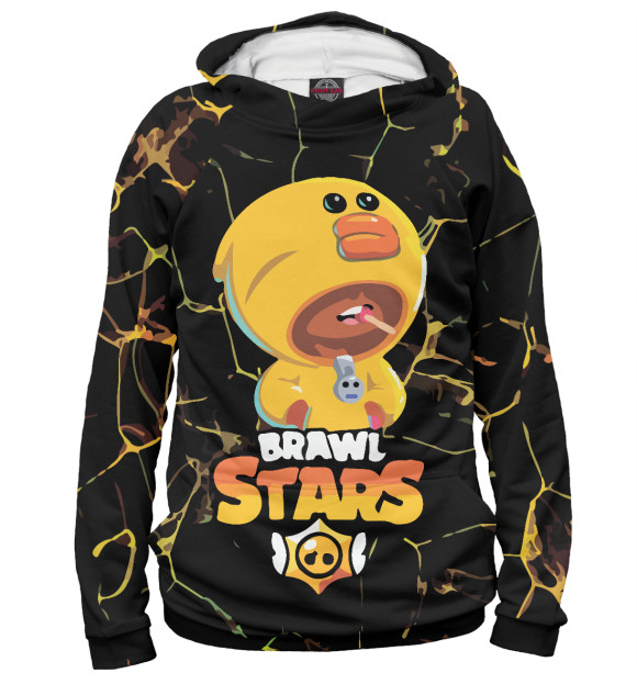 Мужское худи с изображением Brawl Stars цвета Белый