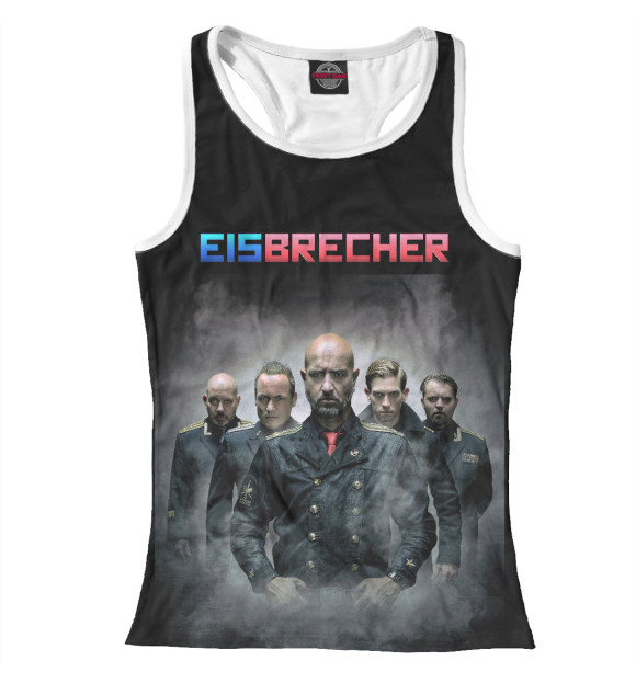 Женская майка-борцовка с изображением Eisbrecher цвета Белый