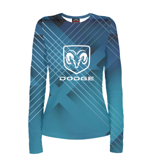 Женский лонгслив с изображением DODGE цвета Белый