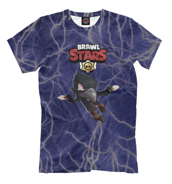 Мужская футболка с изображением Brawl Stars: CROW цвета Белый
