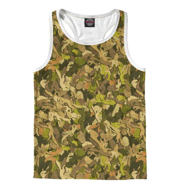 Мужская майка-борцовка с притом Белки цвета Белый Мужская майка-борцовка с изображением Белки цвета Белый