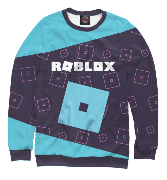 Мужской свитшот с изображением Roblox / Роблокс цвета Белый