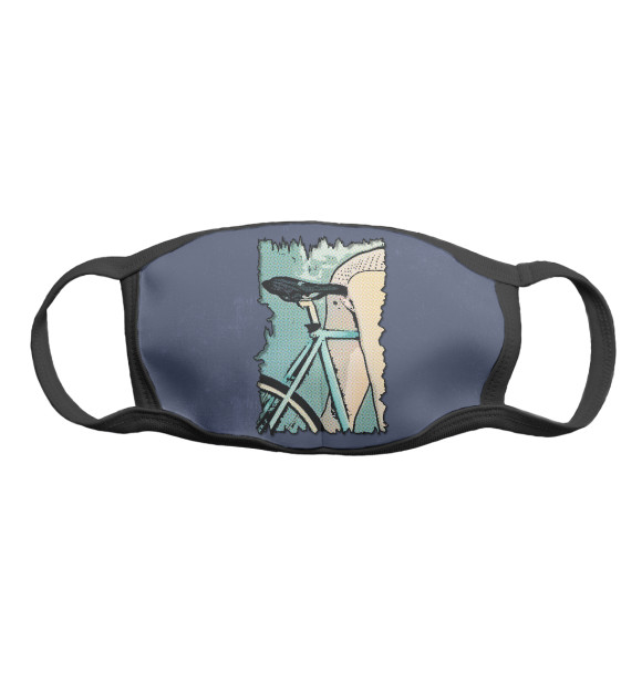 Маска тканевая с изображением Ride Your Bike цвета Белый