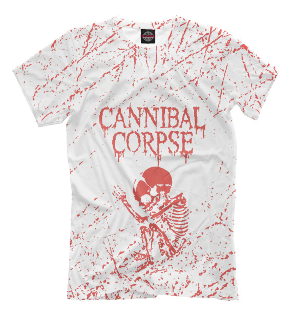 Мужская футболка с изображением Cannibal corpse цвета Белый