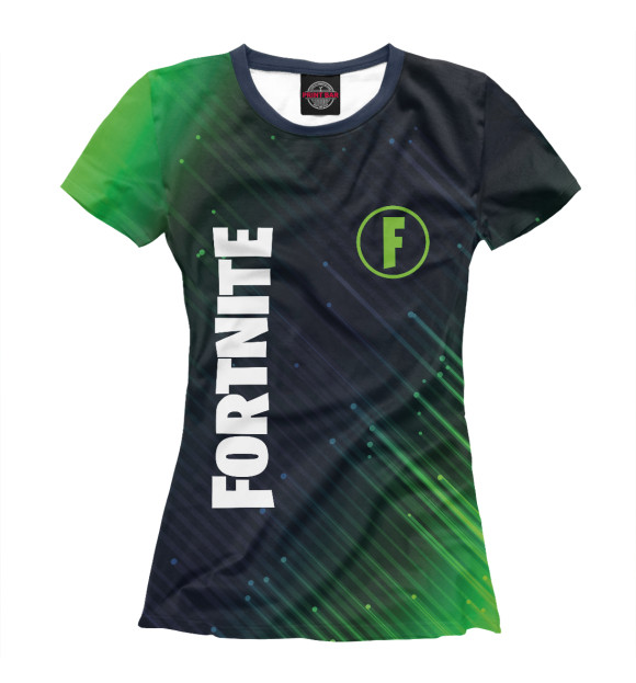 Женская футболка с изображением Fortnite (Фортнайт) цвета Белый