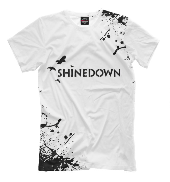 Мужская футболка с изображением Shinedown цвета Белый