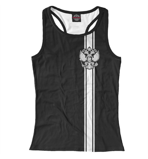 Женская майка-борцовка с изображением Россия цвета Белый