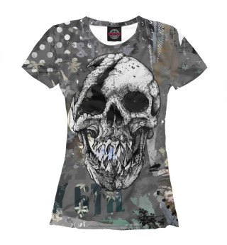 Женская футболка Cool skull