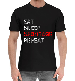 Хлопковая футболка для мальчиков Eat Sleep Sabotage Repeat
