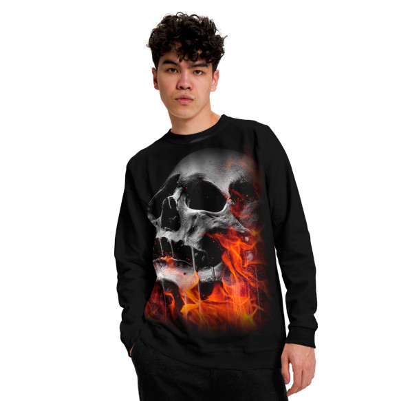 Мужской свитшот с притом Virtual цвета Белый Мужской свитшот с изображением Virtual цвета Белый