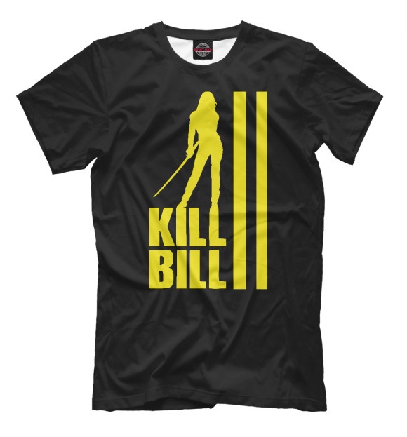 Футболка для мальчиков с изображением Kill Bill (силуэт) цвета Белый