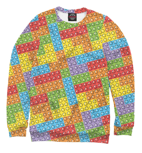 Свитшот для девочек с изображением Pop It / Simple Dimple цвета Белый