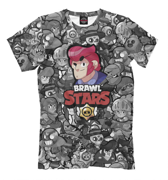 Мужская футболка с изображением Brawl Stars: Colt цвета Белый