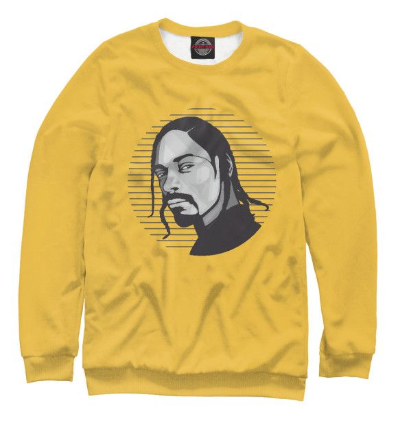 Женский свитшот с изображением Snoop Dogg цвета Белый