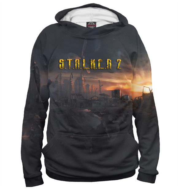 Женское худи с изображением STALKER 2 цвета Белый