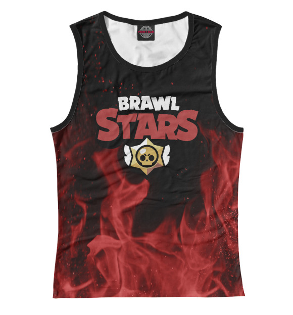 Женская майка с изображением Brawl Stars цвета Белый