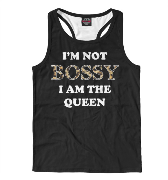 Мужская майка-борцовка с изображением I am the Queen цвета Белый