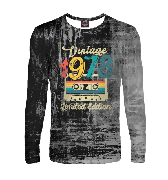 Мужской лонгслив с изображением Vintage 1978 Limited Editio цвета Белый