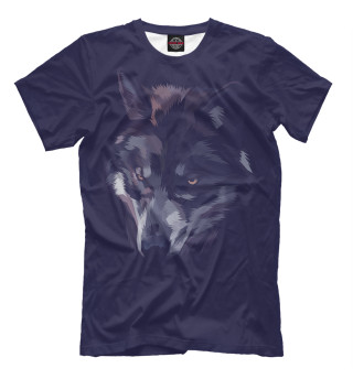 Мужская футболка Одинокий волк