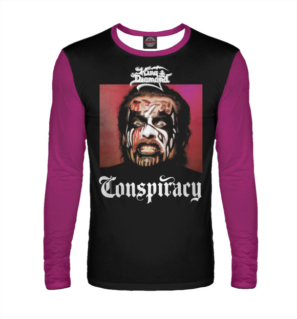 Мужской лонгслив с изображением King diamond цвета Белый