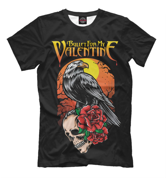 Мужская футболка с изображением Bullet for My Valentine цвета Белый