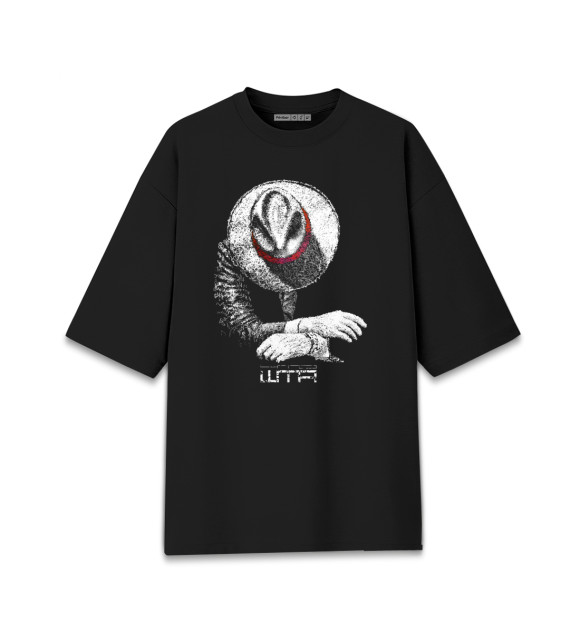 Мужская футболка оверсайз с изображением ШТА - ШЛЯПА цвета Черный