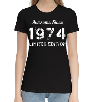 Хлопковая футболка для девочек Awesome Since 1974