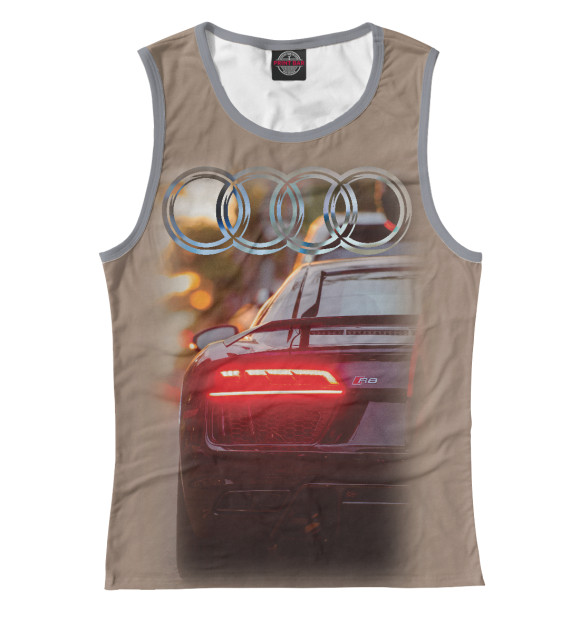 Майка для девочки с изображением Audi цвета Белый