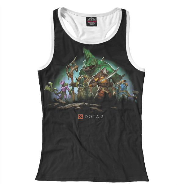 Женская майка-борцовка с изображением Дота цвета Белый