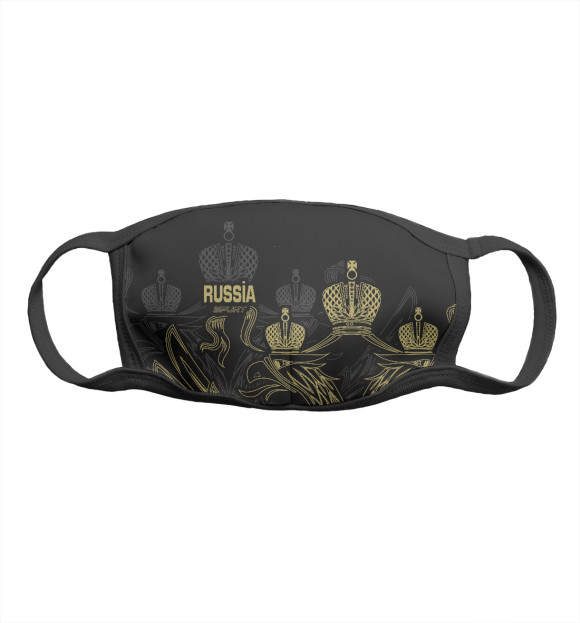 Маска тканевая с изображением Россия спорт цвета Белый