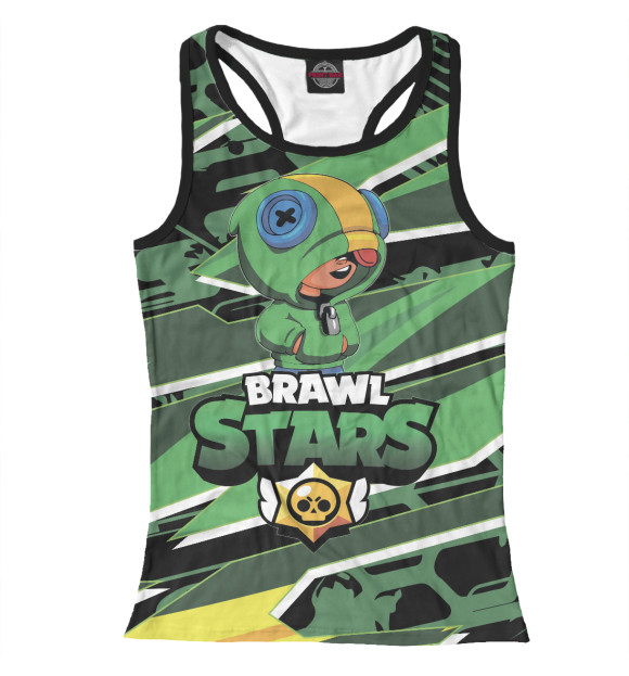 Женская майка-борцовка с изображением Brawl Stars цвета Белый