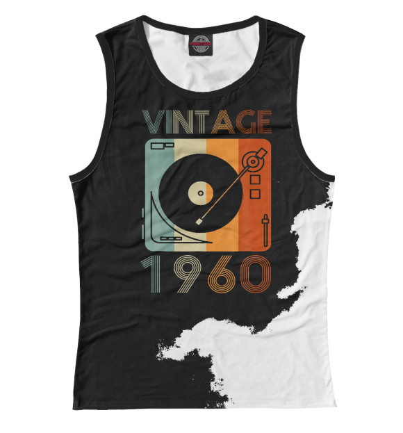 Женская майка с изображением Vintage 1960 цвета Белый