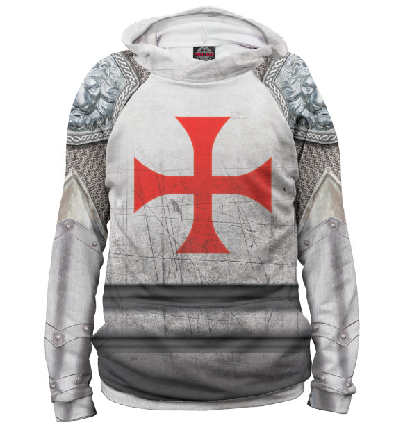 Женское худи с изображением Доспехи цвета Белый