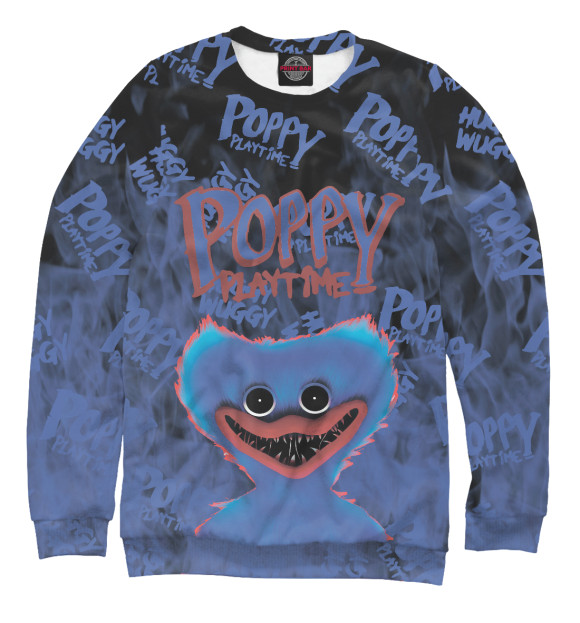 Женский свитшот с изображением Poppy Playtime цвета Белый