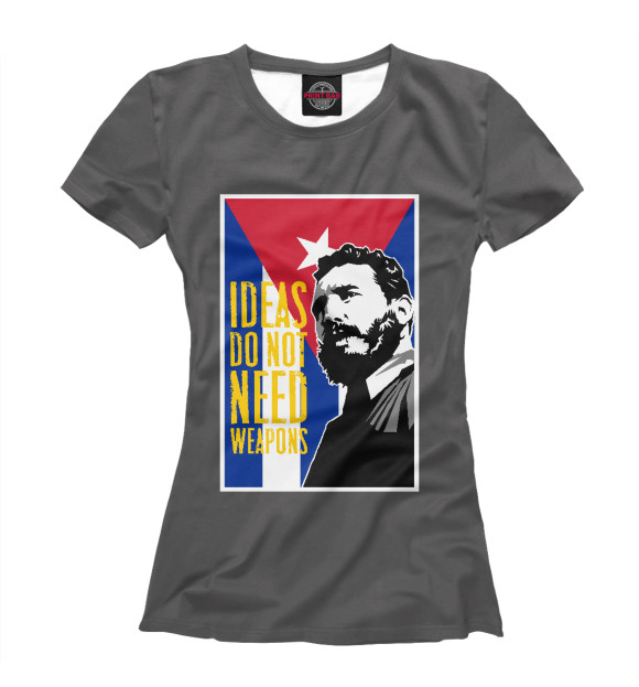 Футболка для девочек с изображением Идеям не нужно оружие цвета Белый