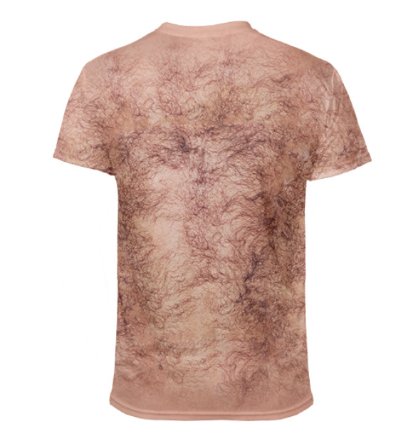 Мужская футболка с изображением Волосатая грудь цвета Белый