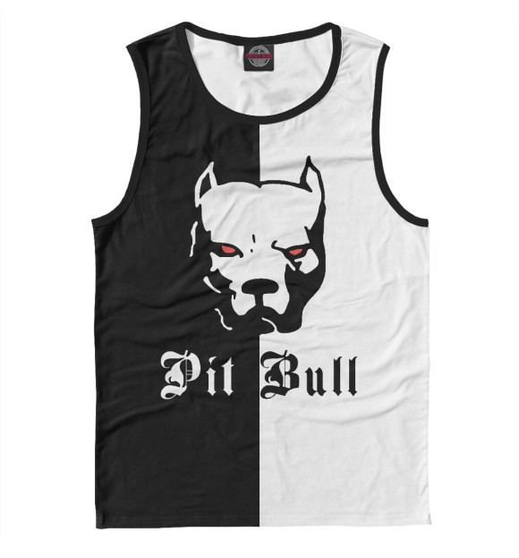 Майка для мальчика с изображением Pit Bull цвета Белый