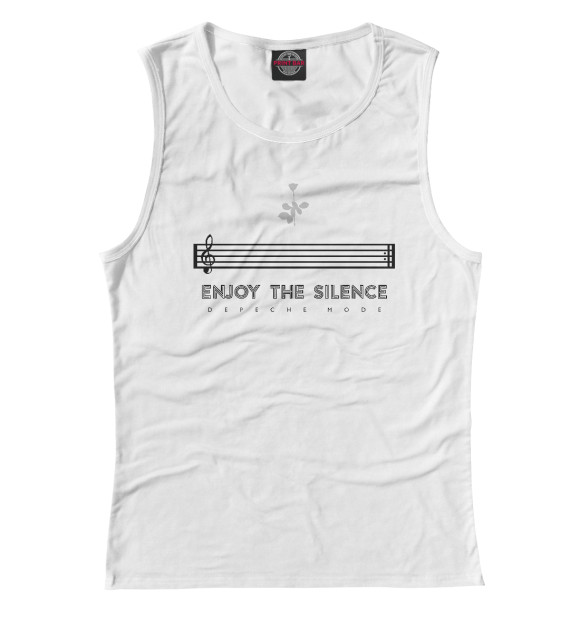 Майка для девочки с изображением Enjoy the silence цвета Белый