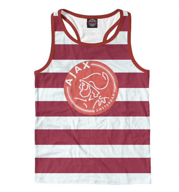 Мужская майка-борцовка с изображением Ajax цвета Белый