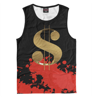 3D Gold Dollar Sign