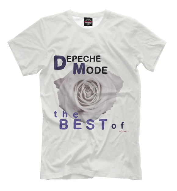 Мужская футболка с изображением Depeche Mode цвета Белый
