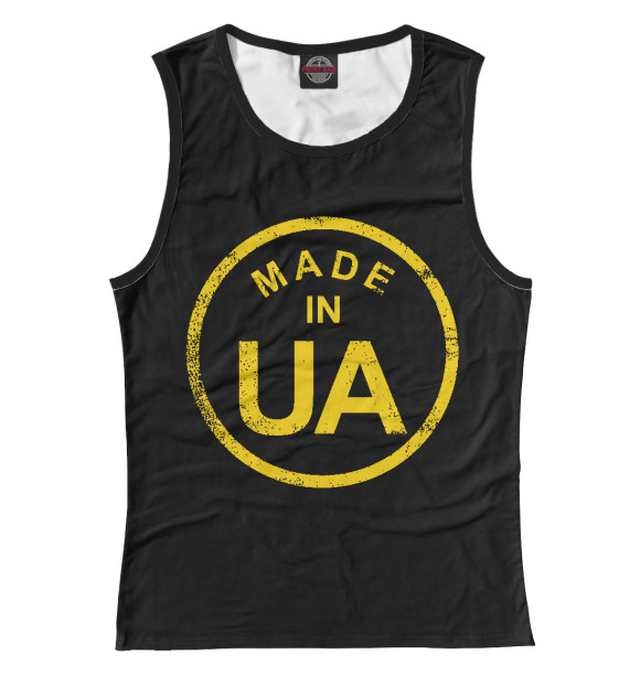 Майка для девочки с изображением Made in UA цвета Белый